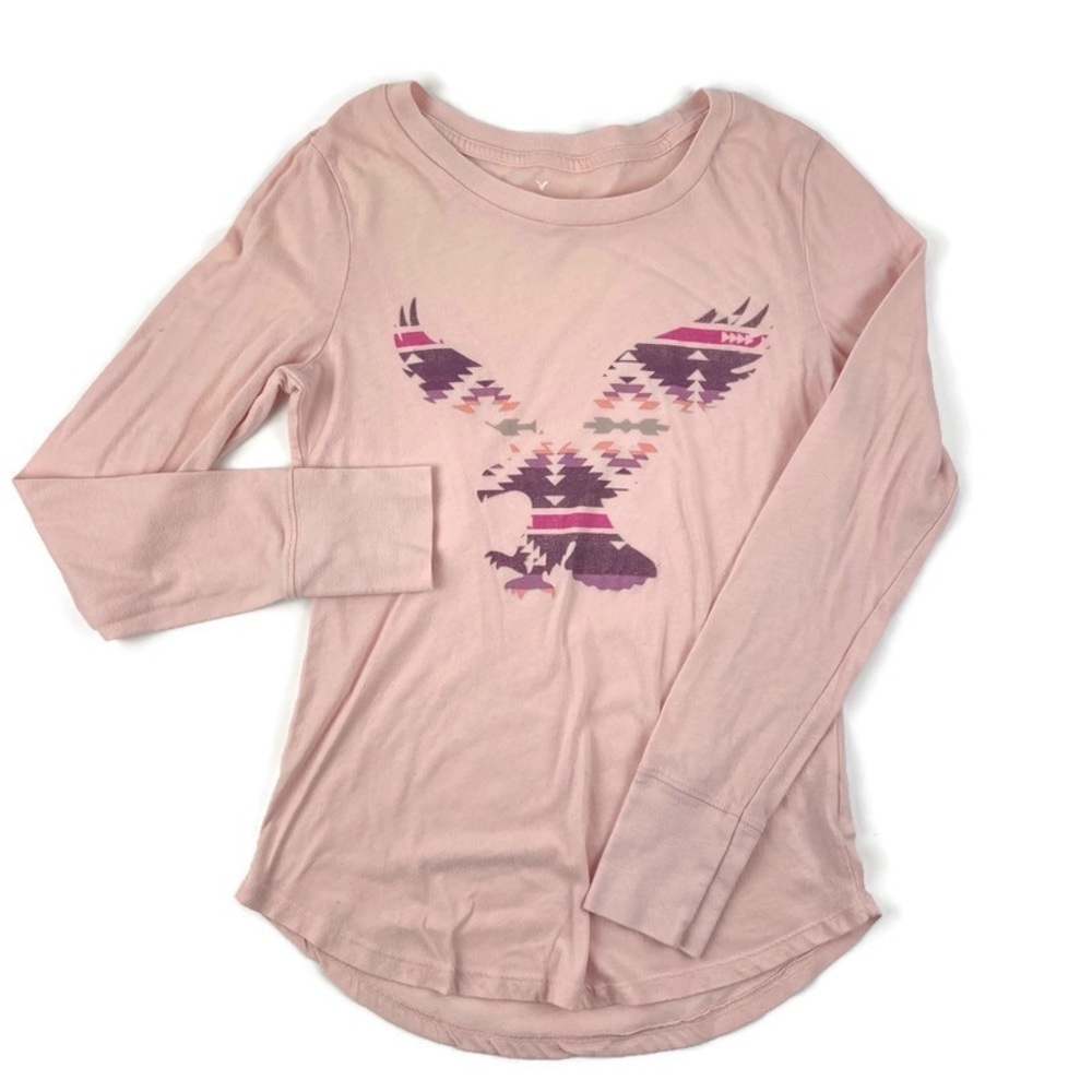 American Eagle Womens Tshirt Pink Small Petite